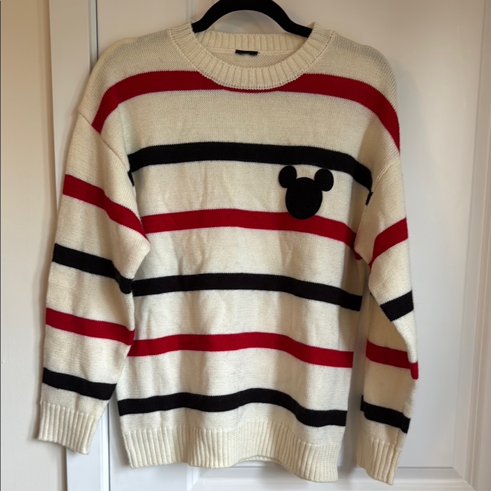 Disney X Forever 21 striped Mickey crew neck sweater
